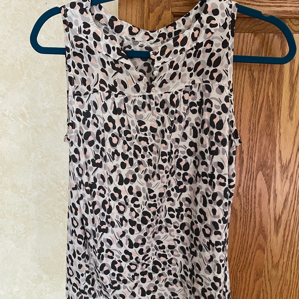 Loft leopard print blouse
